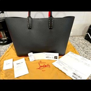 Cabata Calfskin Leather Tote Christian Louboutin